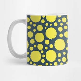 Dark Blue and Yellow Circle Seamless Pattern 023#002 Mug